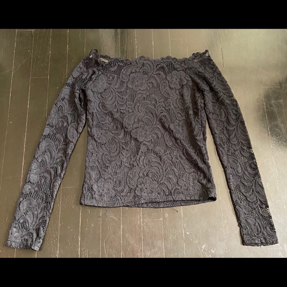 black lace top